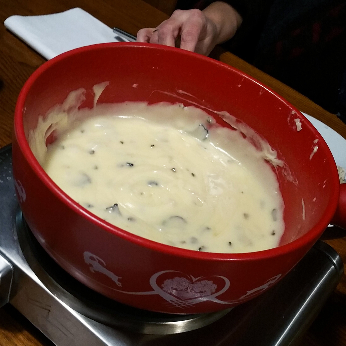 Fondue aux minis morilles