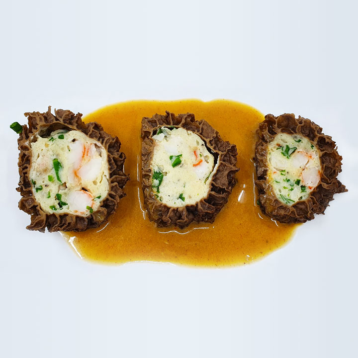 Morilles farcies en makis façon Virginie